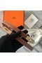 Hermes original epsom leather Kelly belt H069853 brown  Replica