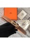 Hermes original epsom leather Kelly belt H069853 brown  Replica