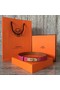 Hermes original epsom leather Kelly belt H069853 rose  Replica
