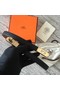 Hermes original epsom leather Kelly belt H069854 black gold plated metal  Replica