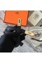 Hermes original epsom leather Kelly belt H069854 black gold plated metal  Replica