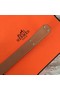Hermes original epsom leather Kelly belt H069854 blue silver plated metal  Replica