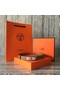 Hermes original epsom leather Kelly belt H069854 brown silver plated metal  Replica