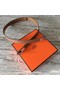 Hermes original epsom leather Kelly belt H069854 brown silver plated metal  Replica