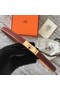 Hermes original epsom leather Kelly belt H069854 fuchsia gold plated metal  Replica