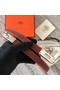 Hermes original epsom leather Kelly belt H069854 fuchsia silver plated metal  Replica
