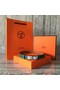 Hermes original epsom leather Kelly belt H069854 green silver plated metal  Replica