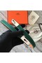 Hermes original epsom leather Kelly belt H069854 green silver plated metal  Replica
