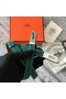 Hermes original epsom leather Kelly belt H069854 green silver plated metal  Replica