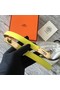 Hermes original epsom leather Kelly belt H069854 lemon gold plated metal  Replica