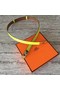 Hermes original epsom leather Kelly belt H069854 lemon gold plated metal  Replica
