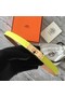 Hermes original epsom leather Kelly belt H069854 lemon gold plated metal  Replica