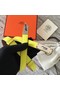 Hermes original epsom leather Kelly belt H069854 lemon silver plated metal  Replica