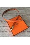 Hermes original epsom leather Kelly belt H069854 orange gold plated metal  Replica