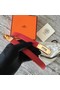 Hermes original epsom leather Kelly belt H069854 red gold plated metal  Replica