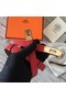 Hermes original epsom leather Kelly belt H069854 red gold plated metal  Replica