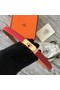 Hermes original epsom leather Kelly belt H069854 red gold plated metal  Replica