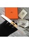Hermes original epsom leather Kelly belt H069854 white gold plated metal  Replica