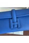 Hermes Original Espom Leather Clutch 37088 optic blue  Replica