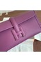 Hermes Original Espom Leather Clutch 37088 purple  Replica