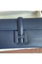 Hermes Original Espom Leather Clutch 37088 Sapphire blue  Replica