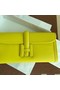Hermes Original jige swift Leather Clutch 37088 lemon  Replica