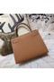 Hermes original Kelly Epsom Leather KL32 brown  Replica