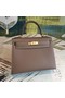 Hermes original Kelly Epsom Leather KL32 dark grey  Replica