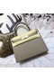 Hermes original Kelly Epsom Leather KL32 grey  Replica