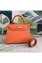 Hermes original Kelly Epsom Leather KL32 orange  Replica