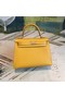 Hermes original Kelly Epsom Leather KL32 yellow  Replica