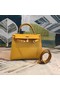 Hermes original Kelly Epsom Leather KL32 yellow  Replica