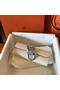 Hermes Original Lizard Leather Cluth Bag 17726 Offwhite  Replica
