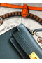 Hermes original mini Kelly chevre mysore K19CM Blackish green&Gold Metal  Replica