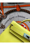 Hermes original mini Kelly chevre mysore K19CM yellow&silver Metal  Replica