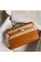 Hermes Original swift Leather KEL2278 brown&gold-Tone Metal  Replica