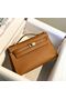 Hermes original swift leather mini Kelly K22CM H23560 Brown  Replica