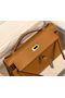 Hermes original swift leather mini Kelly K22CM H23560 Brown  Replica