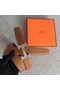 Hermes original togo 2 belt buckle & Reversible leather strap 32 mm H06454 brown  Replica