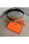 Hermes original togo 2 belt buckle & Reversible leather strap 32 mm H06454 brown  Replica