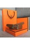 Hermes original togo 2 belt buckle & Reversible leather strap 32 mm H06454 brown  Replica
