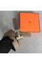 Hermes original togo 2 belt buckle & Reversible leather strap 32 mm H06454 grey  Replica