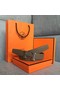 Hermes original togo 2 belt buckle & Reversible leather strap 32 mm H06454 grey  Replica