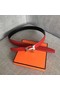 Hermes original togo 2 belt buckle & Reversible leather strap 32 mm H06454 red  Replica