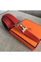 Hermes original togo 2 belt buckle & Reversible leather strap 32 mm H06454 red  Replica