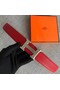 Hermes original togo 2 belt buckle & Reversible leather strap 32 mm H06454 red  Replica