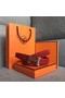 Hermes original togo 2 belt buckle & Reversible leather strap 32 mm H06454 red  Replica