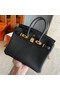 Hermes original Togo Leather HB25O Black  Replica