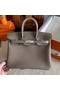 Hermes original Togo Leather HB25O dark gray  Replica