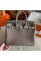 Hermes original Togo Leather HB25O dark gray  Replica